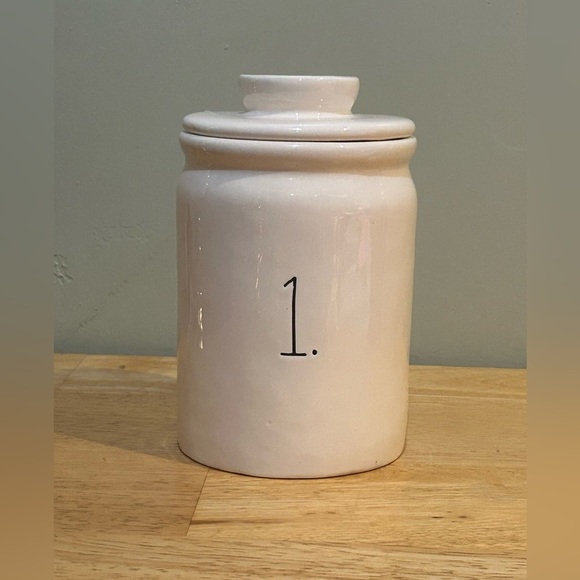 Rae Dunn Other - Hand Crafted Ceramic “1” Canister Rae Dunn Artisans Collection By Magenta NWTS